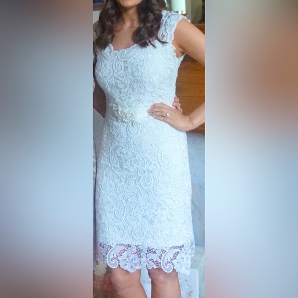White Lace Elegant Dress